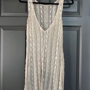 Anthropologie Gold Mini Dress with Intricate Design